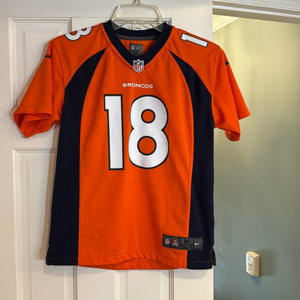 Peyton Manning Denver Broncos NFL Team Apparel Youth Jersey (size 10/12)